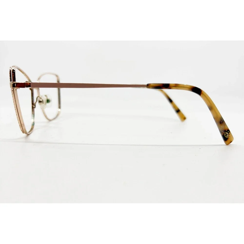 RD Kate Eyeglasses Women Pink Gold Cat Eye Frames 55-16-140